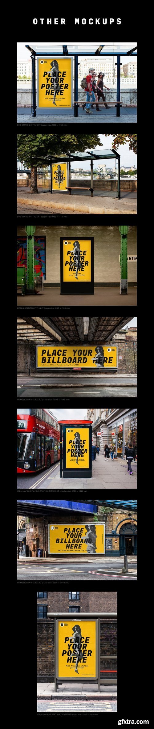 CM - Urban Poster Mockup Bundle 1418745