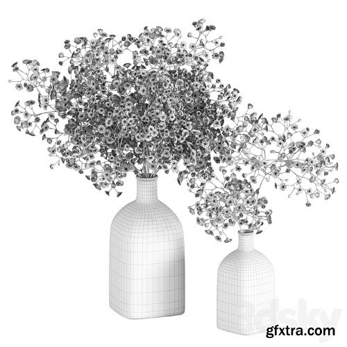 3dsky Pro - Flowers Bouquet In Glass Vase _ 02