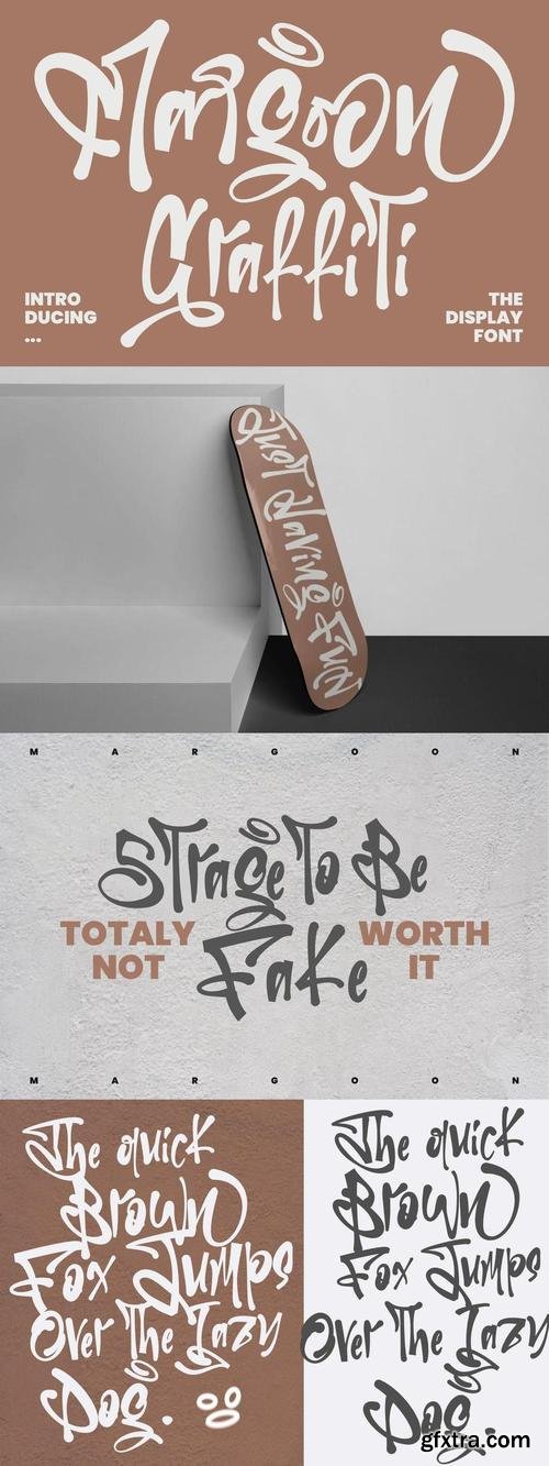 Margoon Graffiti Display Handmade Font