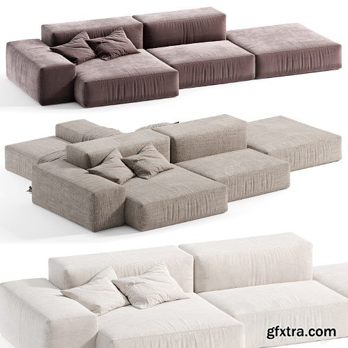3dsky Pro - Extrasoft Living Modular Sofa by Italini, Modular sofa
