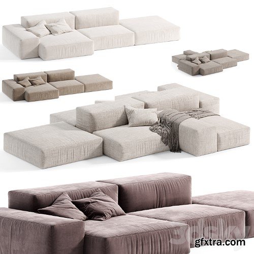 3dsky Pro - Extrasoft Living Modular Sofa by Italini, Modular sofa