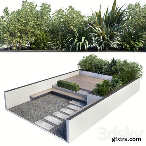 3dsky Pro - Backyard - Urban Environment_Urban Furniture_Green Benches 19