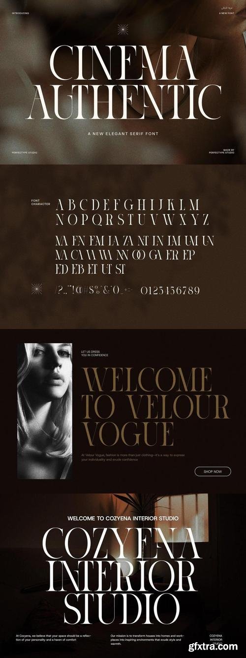 Cinema Authentic Elegant Serif Font
