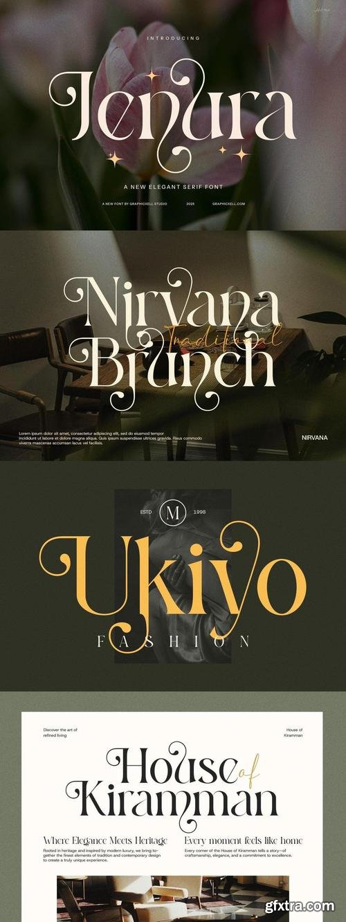 Jenura Stylish Serif Font