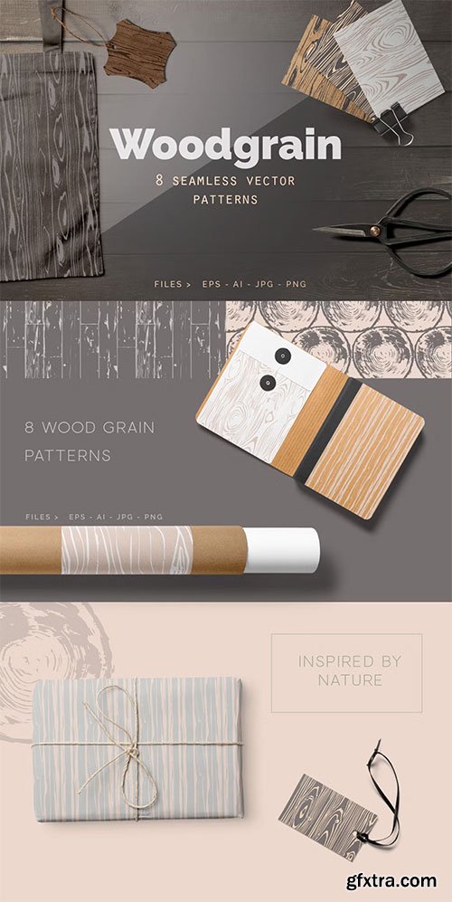 Woodgrain Seamless Vector Patterns 694776