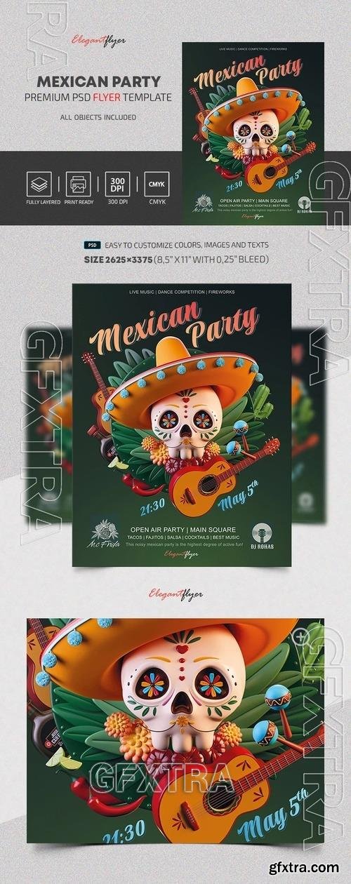 Mexican Party Flyer - Premium Flyer template (PSD)