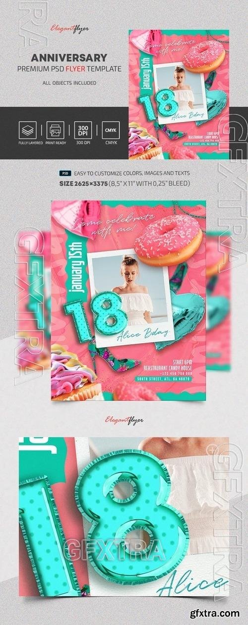 Anniversary Flyer - Premium Flyer template (PSD)