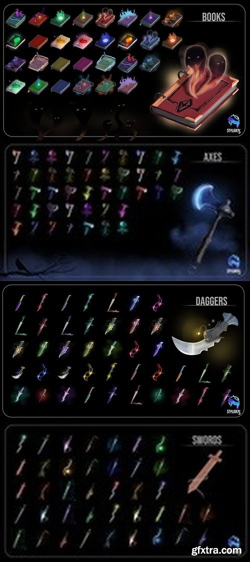 2D Assets Fantasy RPG Icons (500+) (Fantasy Fantasies Rpgs Icon Icons Symbol Symbol...