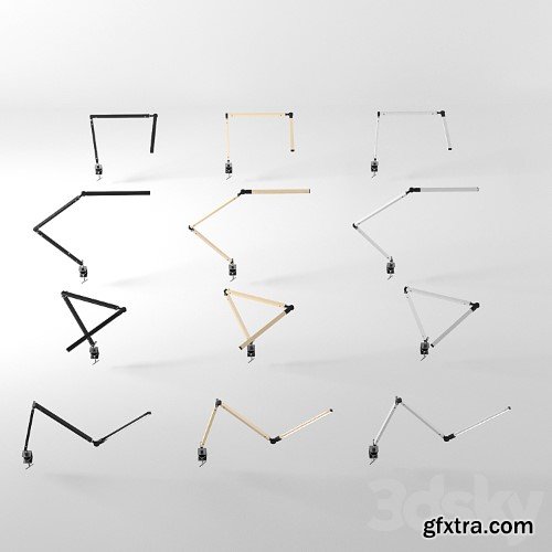 3dsky Pro - Clamp table lamp RH Restoration Hardware Z-bar