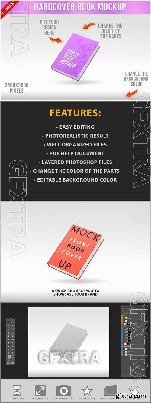 Hardcover Book Mockup 6D5R2RW Hardcover Book Mockup 6D5R2RW