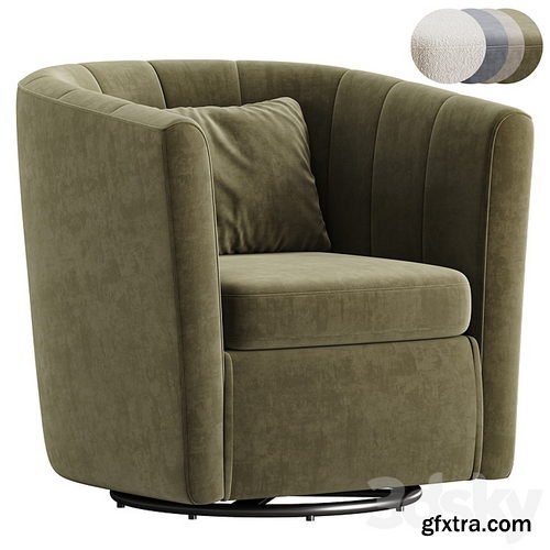 3DSky Pro - Ashworth Upholstered Swivel Barrel Chair
