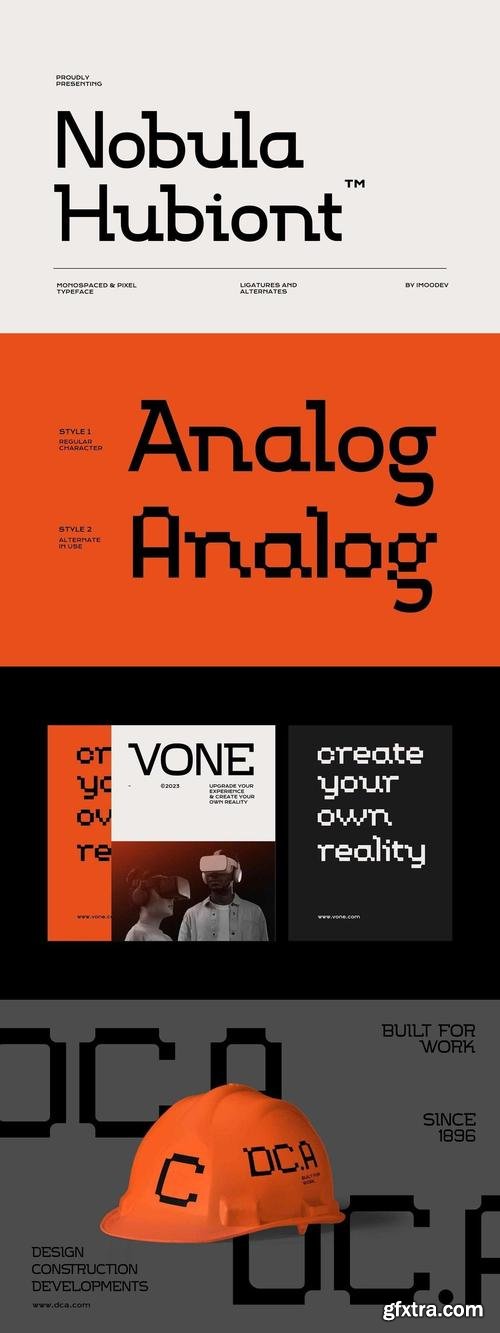 Nobula Hubiont - Modern Monospaced Font