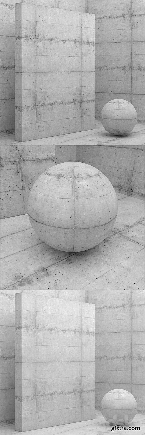 3dsky Pro - Material (seamless) - coating, concrete, plaster set 50