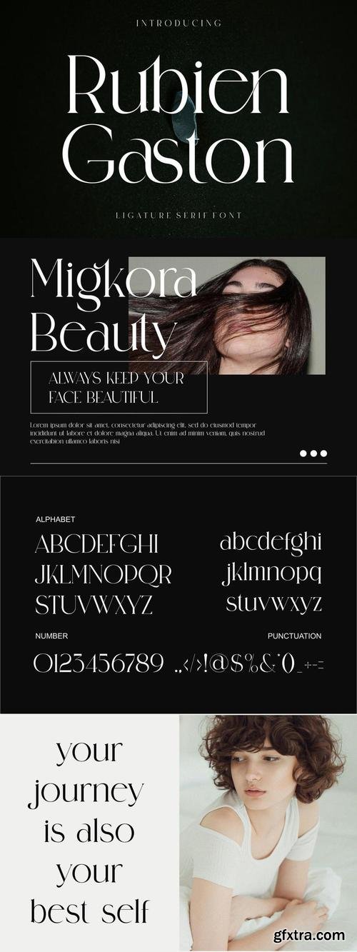 Rubien Gaston Ligature Serif Typeface