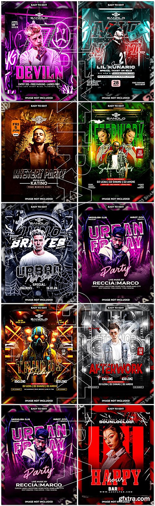 25 Psd party flyer social media banner template set