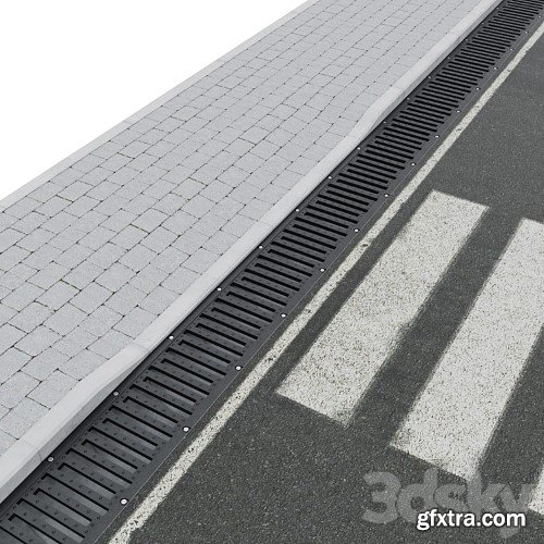 3dsky Pro - Curb, sidewalk, road tray
