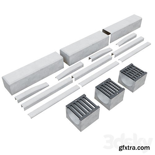 3dsky Pro - Curb, sidewalk, road tray