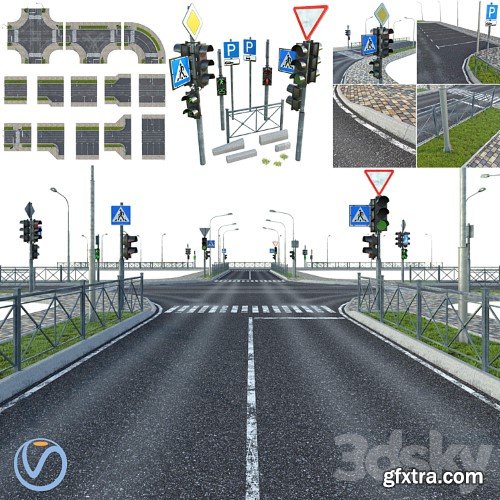 3dsky Pro - Sections of road