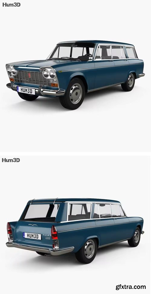 Fiat 2300 Familiare 1963 3D Model