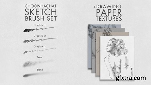Choonhachat SKETCH - Procreate/Photoshop/CS Paint Pencil Brush Set