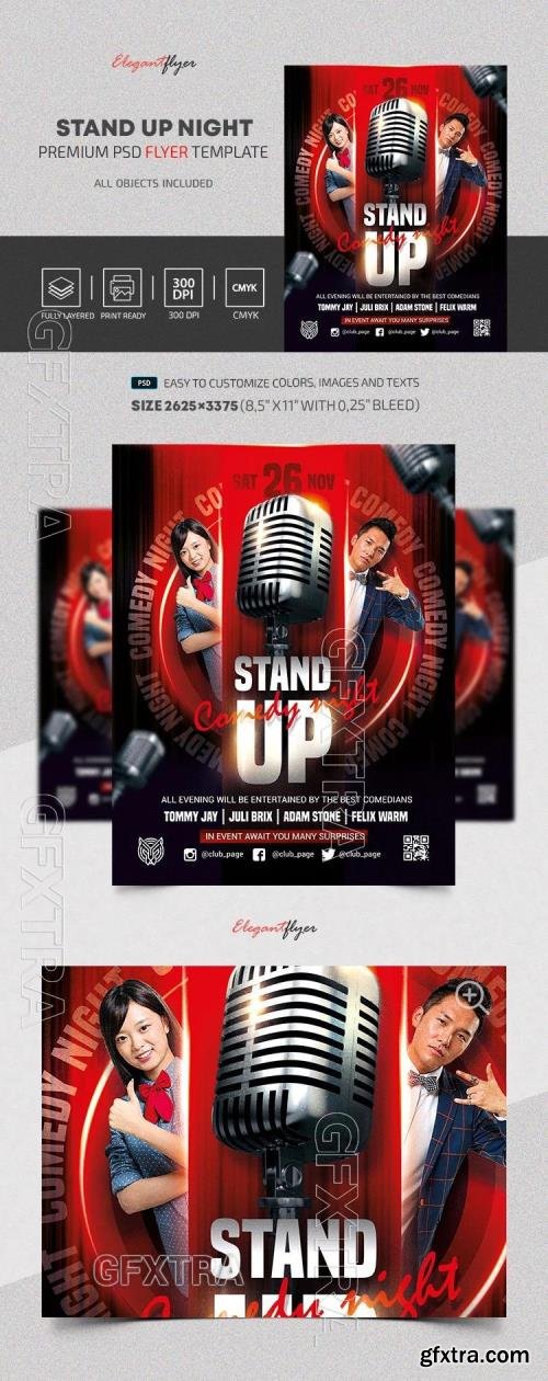 Stand Up Night Flyer - Premium Flyer template (PSD) Stand Up Night Flyer - Premium Flyer template (PSD)