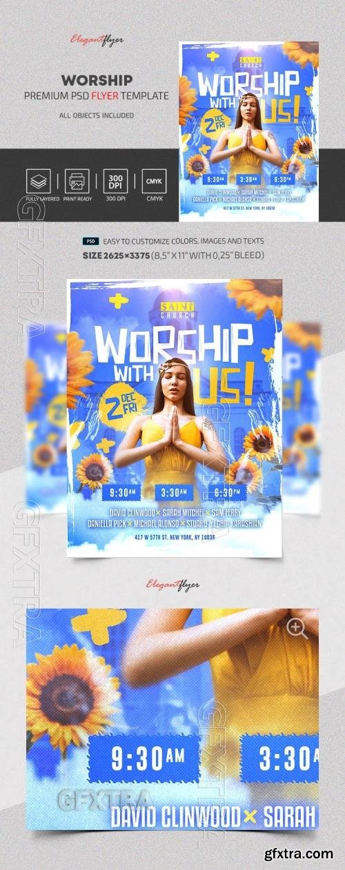 Worship Flyer - Premium Flyer template (PSD)