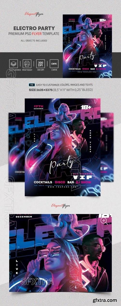 Electro Party Flyer - Premium Flyer template (PSD)