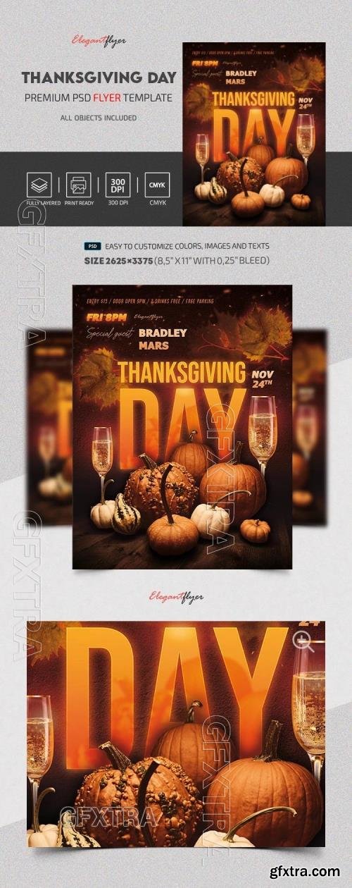 Thanksgiving Day Flyer - Premium Flyer template (PSD)