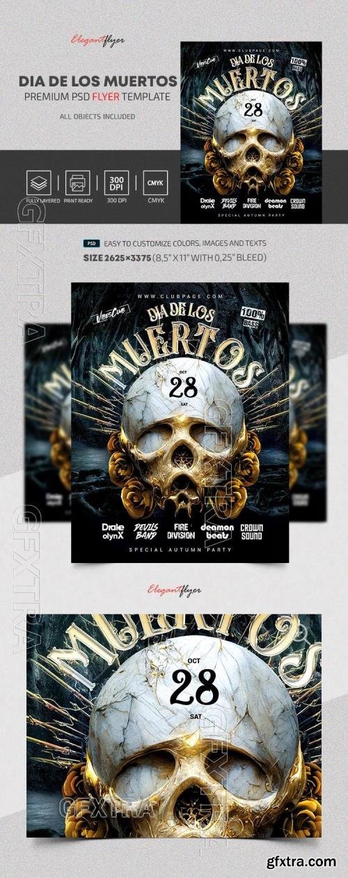 Dia de los Muertos Flyer - Premium Flyer template (PSD) Dia de los Muertos Flyer - Premium Flyer template (PSD)