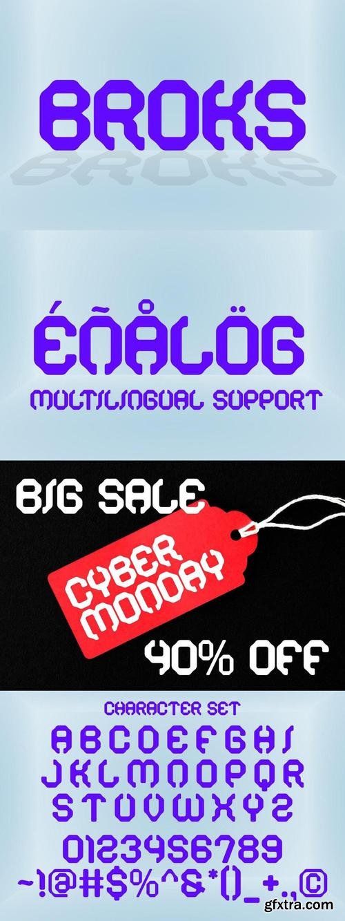 Broks - Display Logo Font