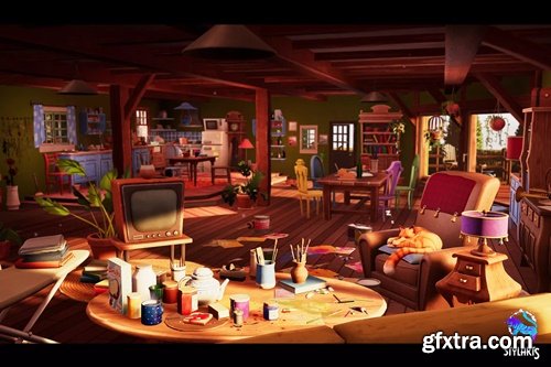 Unity Assetstore - Stylized Countryside House Interior v1.0