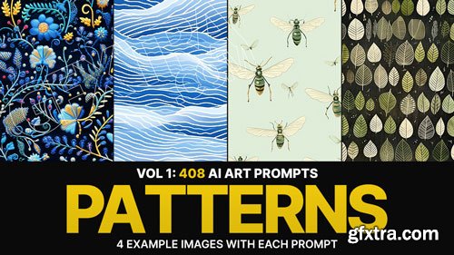 408 Midjourney Prompts for Patterns