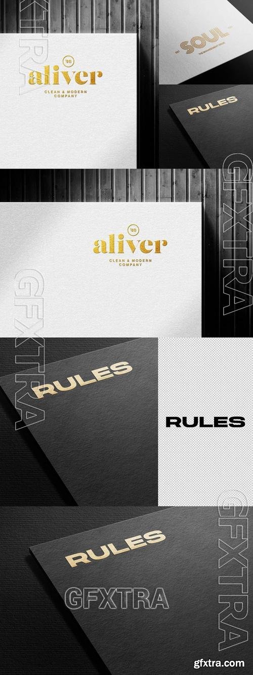 Gold Logo Mockup 4A7VYCQ Gold Logo Mockup 4A7VYCQ