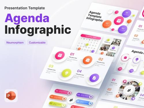 'Agenda Infographic PowerPoint Presentation Template'