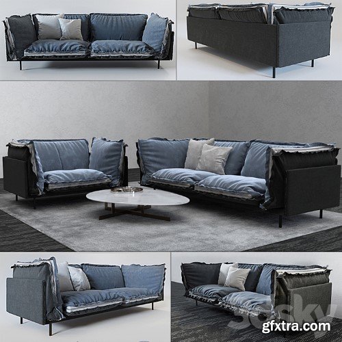 3dsky Pro - Sofa and chair Auto-reverse, coffee table Douglas