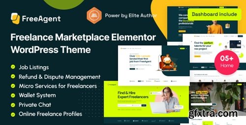 Themeforest - FreeAgent - Freelance Marketplace Elementor WordPress Theme 50708251 v2.1.2