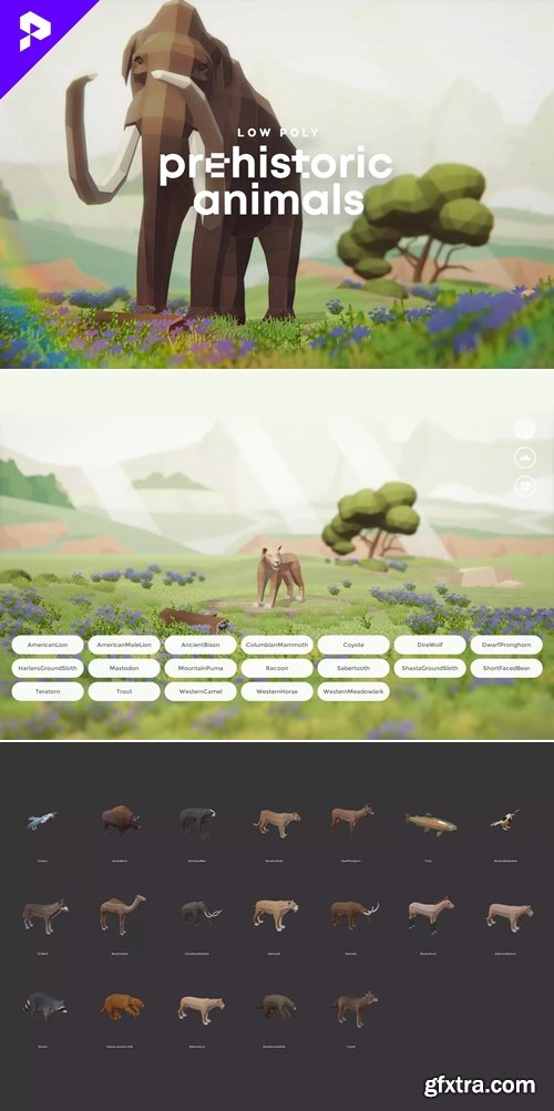 Unity Assetstore - Low Poly Animated Prehistoric Animals v1.3
