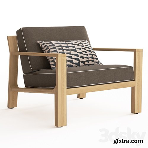 3dsky Pro - Rhodes Teak Lounge Chair