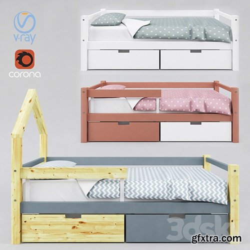 3dsky Pro - Children\'s bed SKOGEN