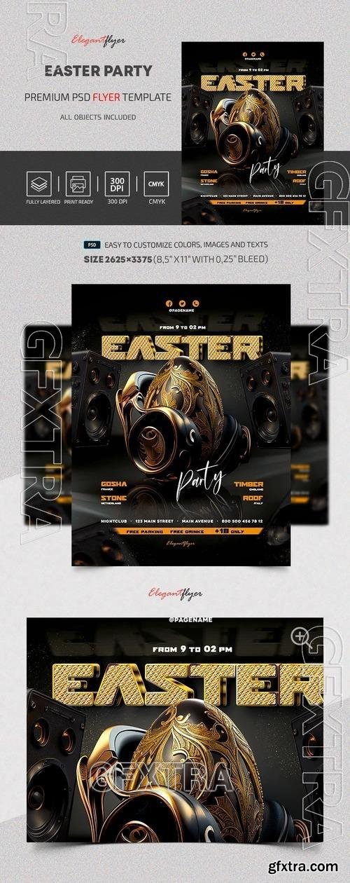 Easter Party - Premium Flyer template (PSD)