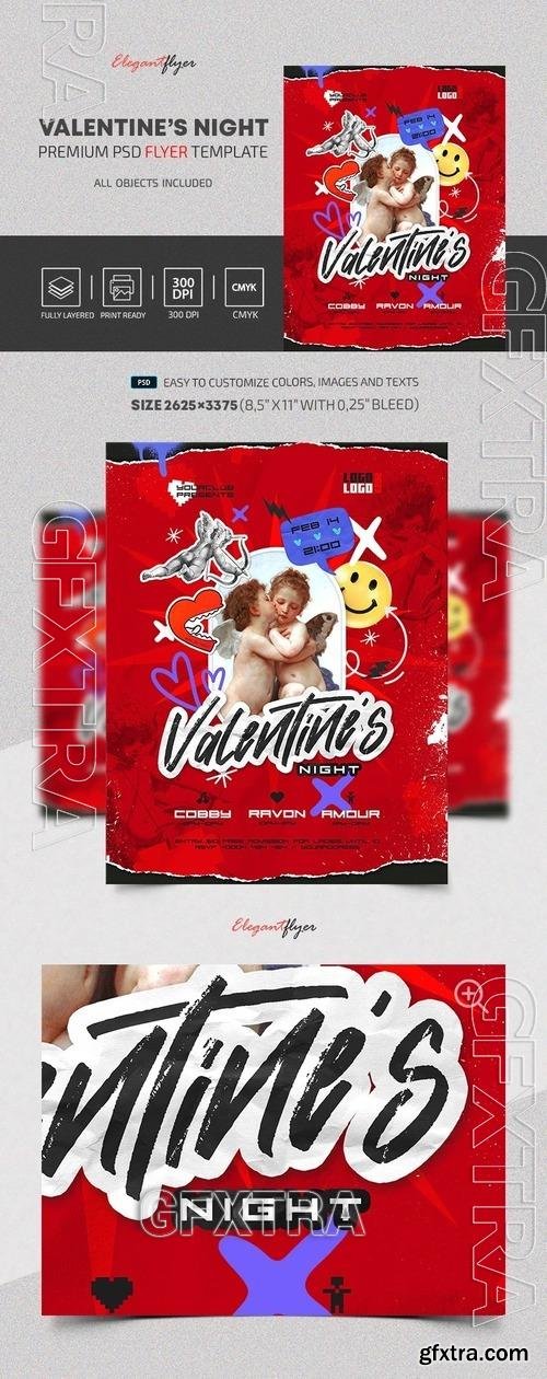 Valentines Night Flyer - Premium Flyer template (PSD)