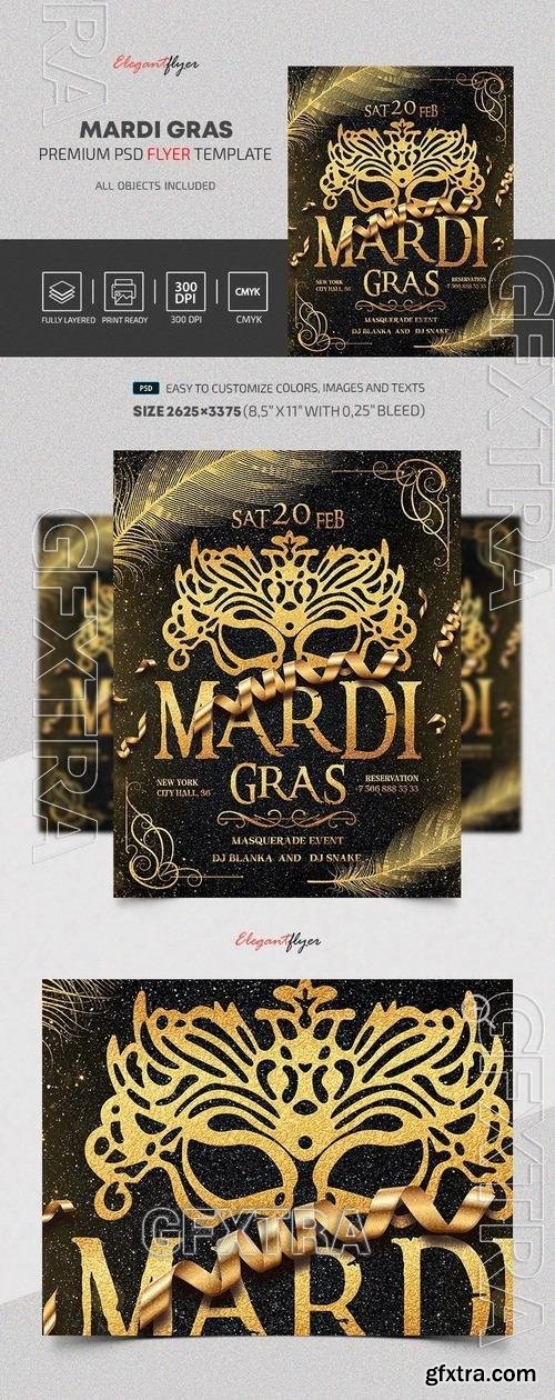 Mardi Gras Flyer - Premium Flyer template (PSD) Mardi Gras Flyer - Premium Flyer template (PSD)