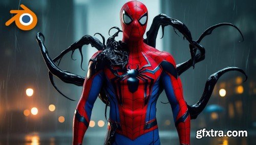 Skillshare - Blender VFX: Create a Venom Symbiote Effect on Spider-Man (Step-by-Step)