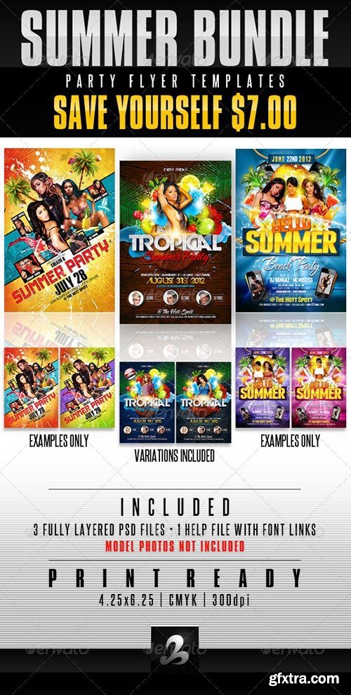 GraphicRiver - Summer Party Flyer Templates Bundle 2729547