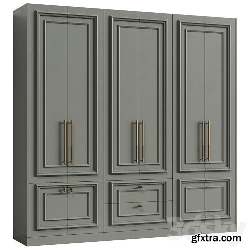 3dsky Pro - Modular wardrobe in neoclassical style 11