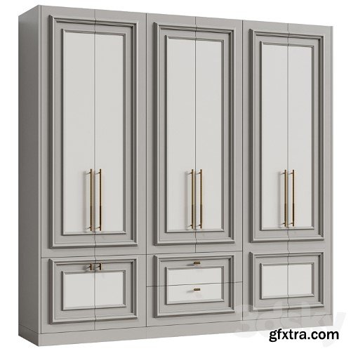3dsky Pro - Modular wardrobe in neoclassical style 11