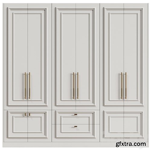 3dsky Pro - Modular wardrobe in neoclassical style 11