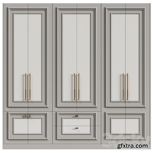 3dsky Pro - Modular wardrobe in neoclassical style 11