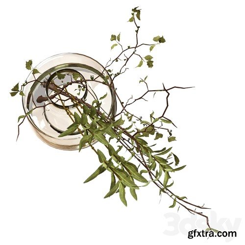 3dsky Pro - Bouquet of olive branches and wood