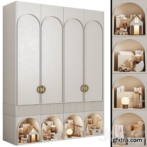 3dsky Pro - Children\'s modular wardrobe in neoclassical style 10